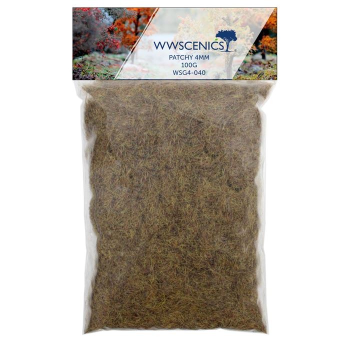 4mm Patchy Static Grass - 100g WWScenics WSG4-040