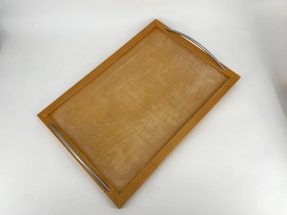 * GROSSES MODERNES HOLZ SERVIERTABLETT 66x46 cm BUCHE