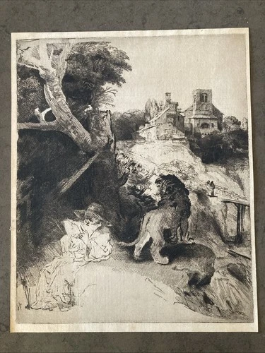 Rembrandt - Saint Jerome Reading - Heliogravure Amand-Durand - Ed. Rapilly 19th Century