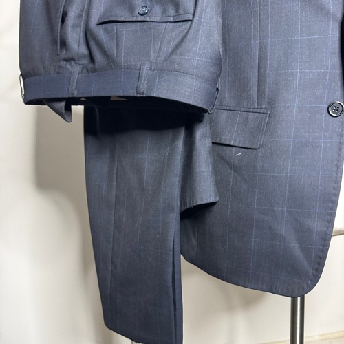 Custom Tailored Royce Redding Plaid 44R 34W Two-Piece Suit Mens Check Wool - Picture 2 of 13