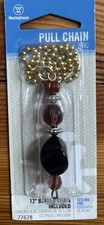 Westinghouse Ceiling Fan Pull Chain 12" Beaded Gold Chrome Chain 77628 New