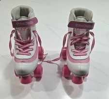 Roller Derby Firestar Quad Roller Skates, Girls Size 3, Pink White, Used Once