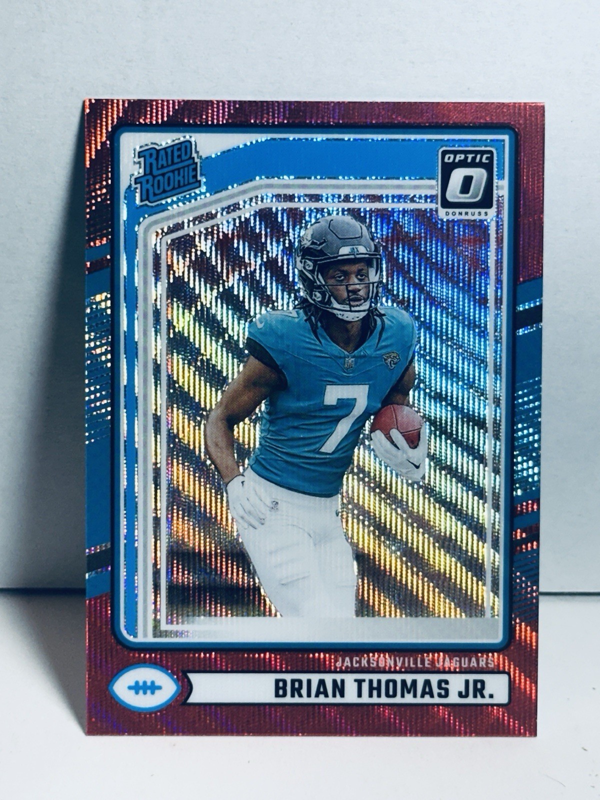 2024 Brian Thomas Jr. Panini Donruss Optic Preview Red Wave Rated Rookie RC #313