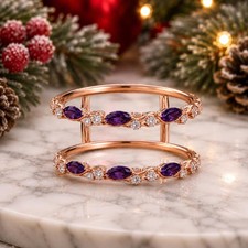 Oura Ring Cover Gen 3 4 5 925 Sterling Silver Moissanite Amethyst Guard Enhancer