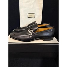 Men Gucci Gg Marmont Web Loafers Black Size G 10 / 11 US