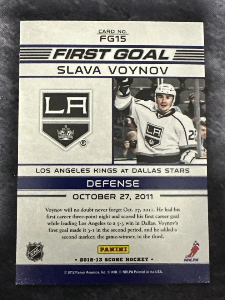 2012-13 Score First Goal FG15 Slava Voynov Los Angeles Kings - Image 2 of 2
