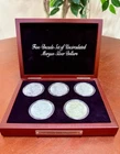 Five Decade Set of Morgan Silver Dollars Uncirculated Set with Case $1 1878-1921