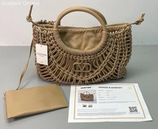 Authentic Valentino Garavani Neutral All Knots Woven Leather Bag NWD w/ COA