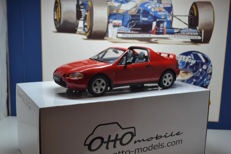 OTTO MODELS - HONDA CRX VTi DEL SOL - RED  - 1:18 SCALE RESIN MODEL CAR OT415 - Image 2 of 4