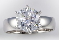 3 ct Extra Brilliant Ring 5 mm Band Top CZ Imitation Moissanite Simulant Size 7