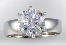 3 ct Extra Brilliant Ring 5 mm Band Top CZ Imitation Moissanite Simulant Size11