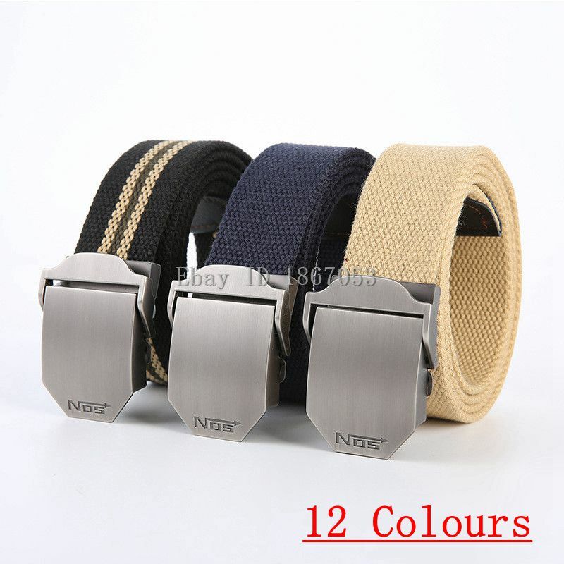 Men Canvas Belt Military Strap Waist Belts bing Adjustable Buckle