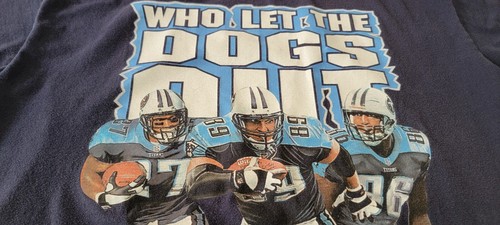 Vintage Tennessee Titans NFL Football "Who let The Dogs Out" Mens Large - Picture 4 of 10