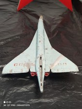 VINTAGE MILITARY AIRPLANE TIN TOY FRICTION JET 60s USSR SOVIET ERA CCCP METAL