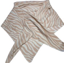 INC Womens Scarf Triangle Zebra Print Natural Color - NWT