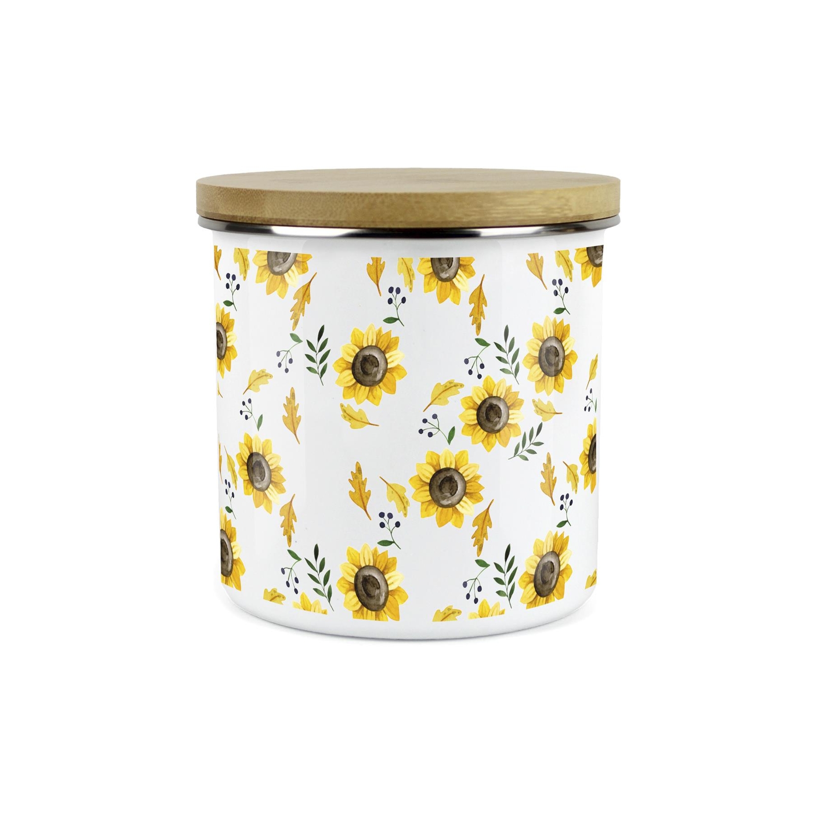 Kitchen Countertop Storage Canister - Sunflowers Yellow Kitchen Storage Jar