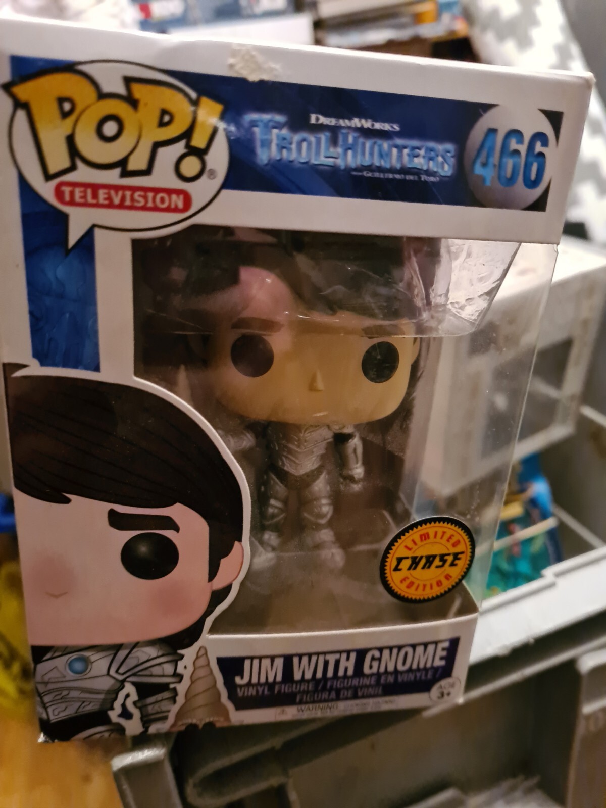 Funko Pop Television 466 Trollhunters Jim With Gnome Chase Edición Limitada