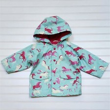 Hatley Horse Print Terry Lined Rain Jacket/Coat
