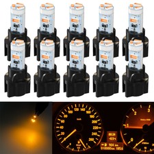 10x T5 74 37 Amber Instrument Panel Cluster Led Dash Light Bulbs W Twist Socket