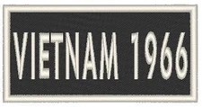 VIETNAM 1966 Embroidered Iron-On Patch Biker  Tactical Emblem White Border