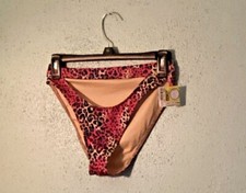 Ladies Small Bikini Bottom Swimwear Leopard Print Multicolor Brand New W/ Tags 