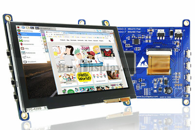 HDMI 4.3 inch TFT Display Raspberry Pi w/USB Port Capacitive Touch Panel 480x272