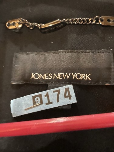 Jones New York Women's Black Size L Trench Coat Ref GBB 135 (Dry cleaned) - Picture 3 of 4