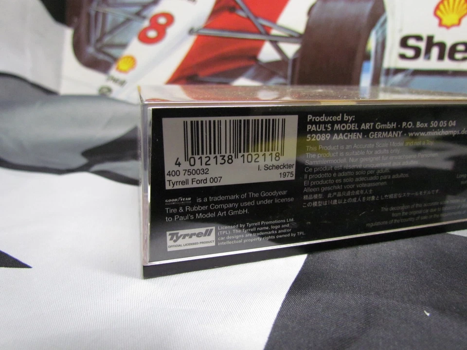 MINICHAMPS /F1 1975 TYRRELL  007 LEXINGTON - I SCHECKTER - 1/43 SCALE MODEL CAR - Image 3 of 4