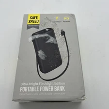 Safe Speed Ultra Bright Flashlight Edit. Power Bank IOS/Android New