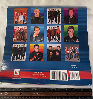 Vintage 2002 NSYNC Boy Band Justin Timberlake 16 month calendar