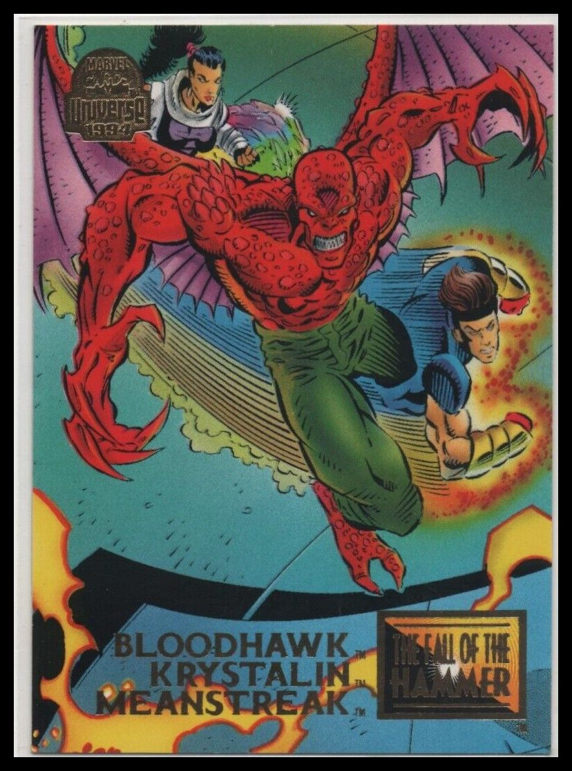 1994 Fleer Marvel Universe FOH #85 - Bloodhawk, Krystalin