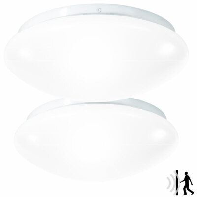 Luminea 2er-Set High-Power-LED-Lampen mit Radar-Bewegungsmelder