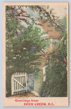 Postcard Greetings from Deer Creek Illinois