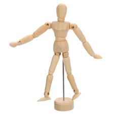 5.5" Wooden Mannequin Figure, Artist Drawing Manikin Model Flexible
