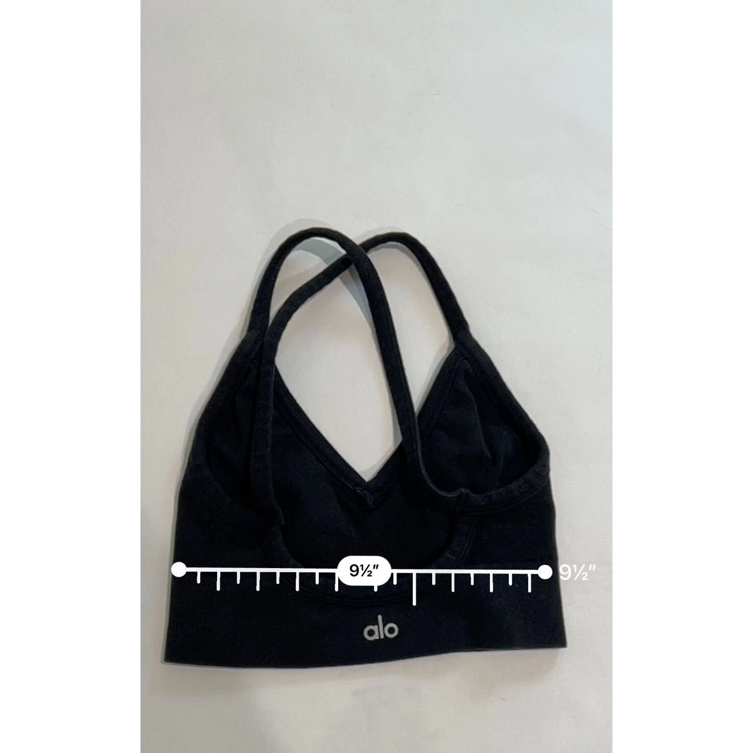 alo-yoga seamless ribbed low back tank-bra