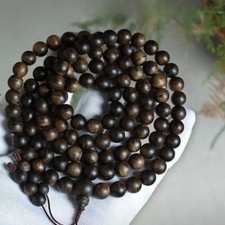 Agarwood Bracelet Bucket Beads Agarwood Bracelet Rosary Beads 8mm 108 Bracelet