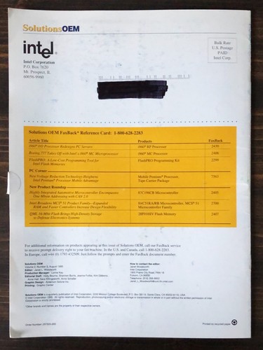 Intel - Solutions OEM Newsletter (1995) - Photo 4/4