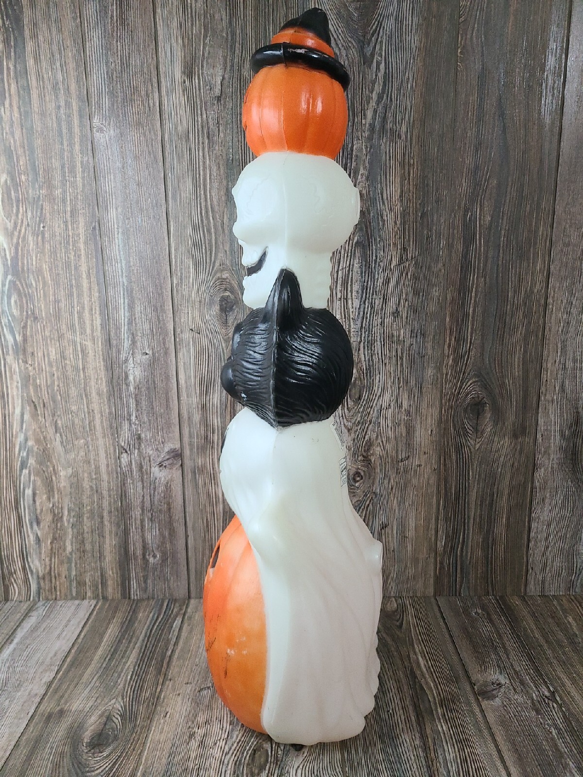 Vintage Empire Halloween Totem Pumpkins Ghost Cat Skull 32 inch Lighted Blowmold eBay