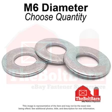 M6 Class 10 Hardened Flat Washers Zinc Clear (Pick Quantity)