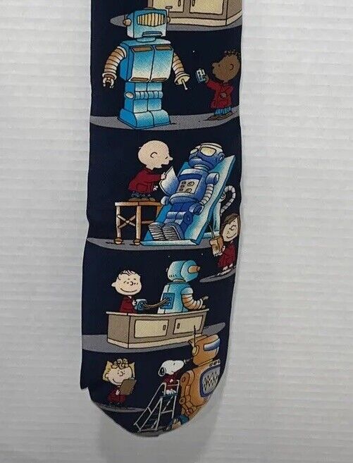 Peanuts Snoopy And The Gang Robot  tie w/ Tie Cad… - image 1