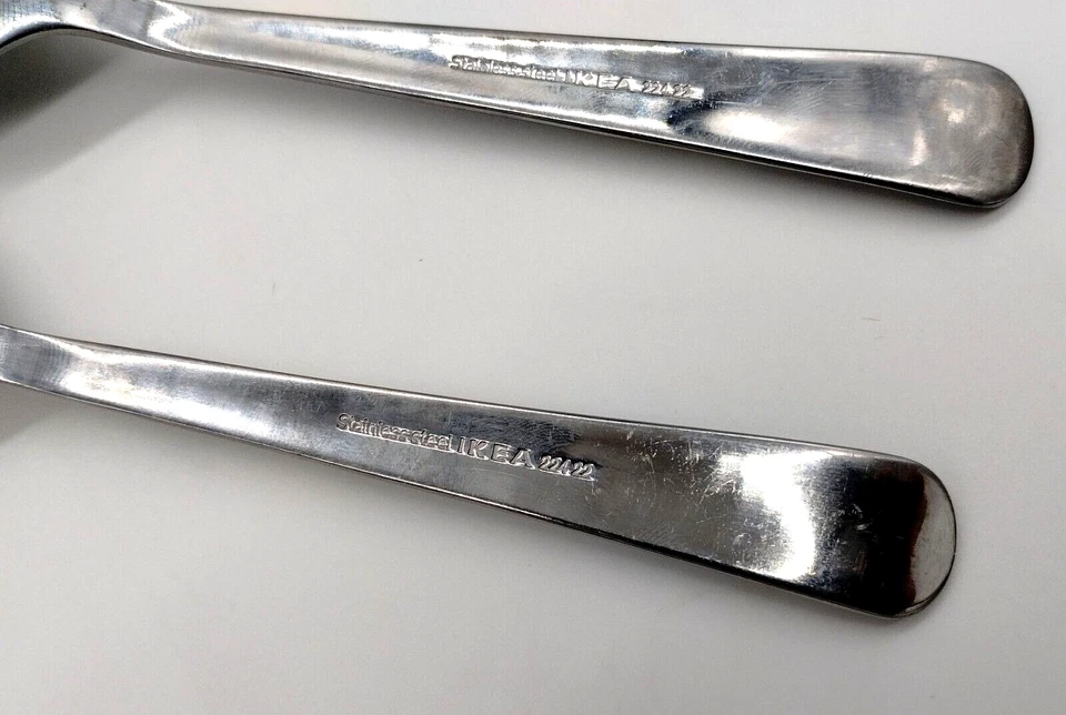 Lote de 2 cucharas de cubiertos de acero inoxidable Ikea Dragon 224-22 Foto 3 de 3