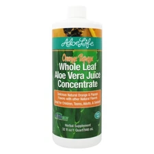 Aloe Life Orange Papaya Whole Leaf Aloe Juice Concentrate, 32 Ounce