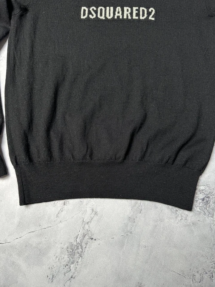 Dsquared2 Big Logo Sweater 100% Lana Wool - Image 4 of 4