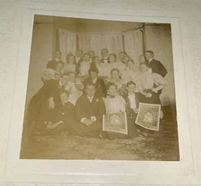 Rare Antique Victorian American New Years! 1897 Poster Calendars Cabinet Photo!