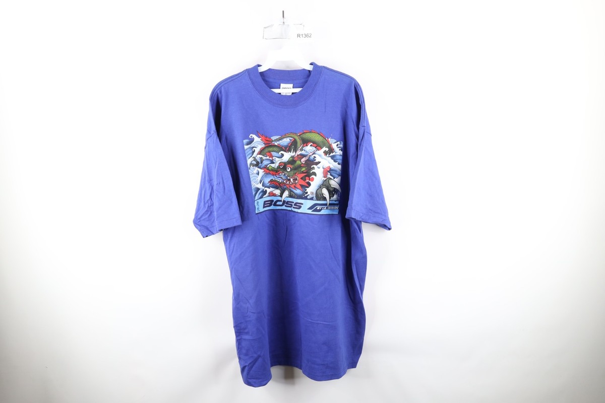 【Dead stock】 Dragon Ash FLY OVER Tシャツ XL Fire Flying Dragon - Men's Over-Sized T-shirt (Back Print)