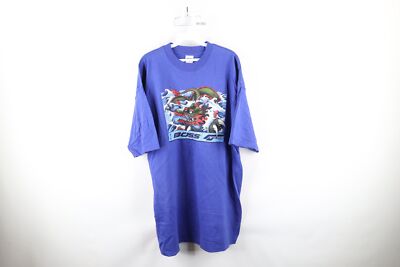 Deadstock Vtg 90s Boss Mens XL Spell Out Chinese Sea Dragon Baggy T-Shirt USA