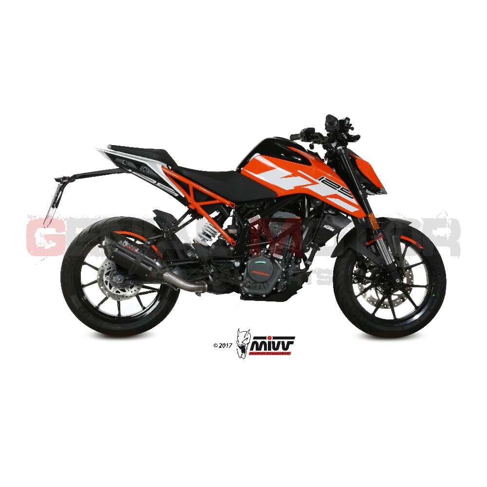 Mivv Exhaust Muffler Suono Black Stainless Steel for Ktm 125 Duke 2017 > 2020