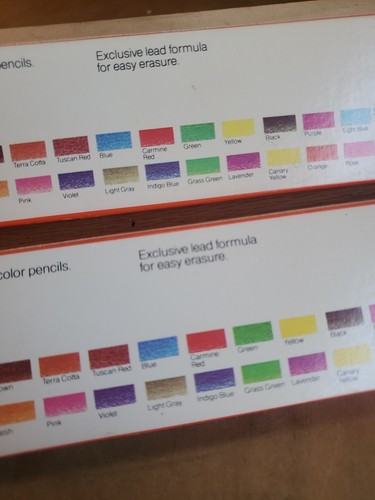 Vintage Faber-Castell #1277 Carmine Col-Erase Colored Pencils NEW 2 Boxes of 12 - Picture 10 of 10
