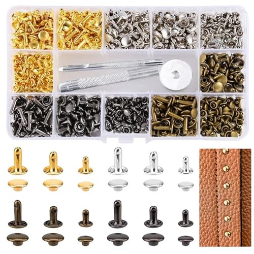 Rivets en Cuir pour Réparer Ceintures et Sacs à Main Kit de Fixation Facile