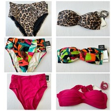 Bar III Twist Bandeau Bikini Top Smooth Padded Swimming Summer Swim Sz S M L 44